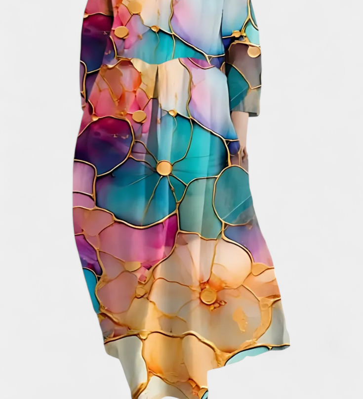 Ana – Robe Fluide Imprimée