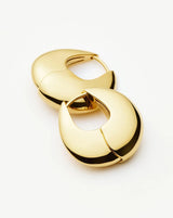 Sculptural Pebble Small Hoop Earrings | 18ct Gold Plated