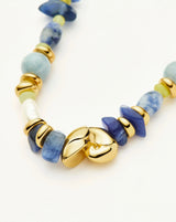 Shell Statement Multi Beaded Bracelet | 18ct Gold Plated/Multi Gemstone