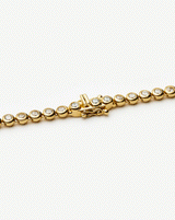 Solid Gold Diamond Tennis Bracelet | 14ct Solid Gold Lab Grown Diamonds