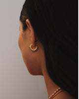 Wavy Ridge Small Hoop Earrings