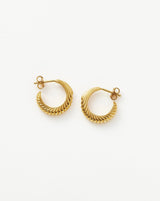 Wavy Ridge Small Hoop Earrings