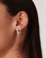 Wavy Ridge Small Hoop Earrings