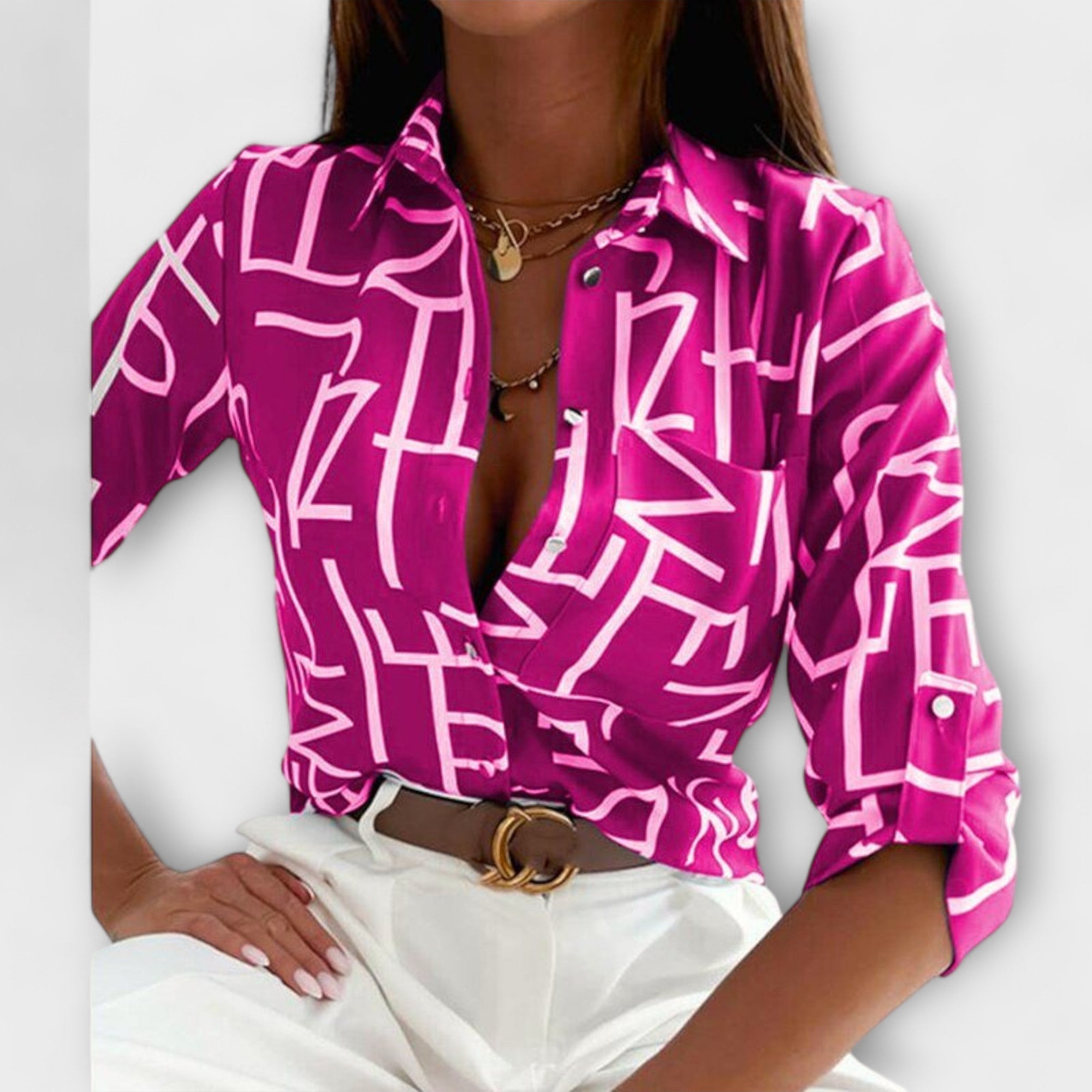 Romina – Blouse à Col Classique