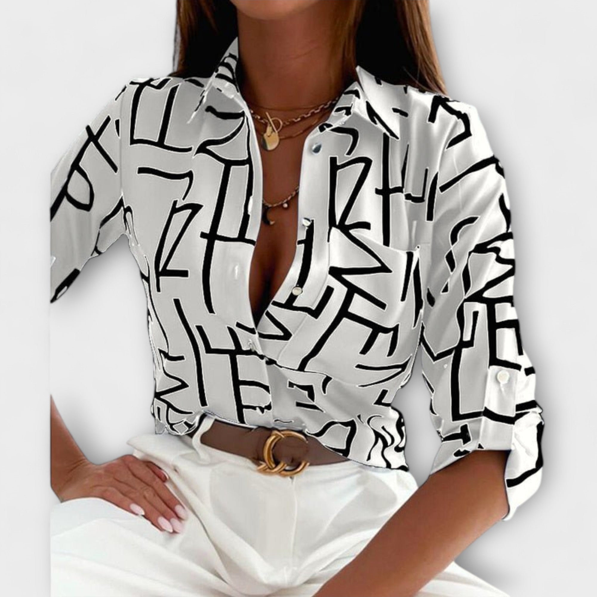 Romina – Blouse à Col Classique