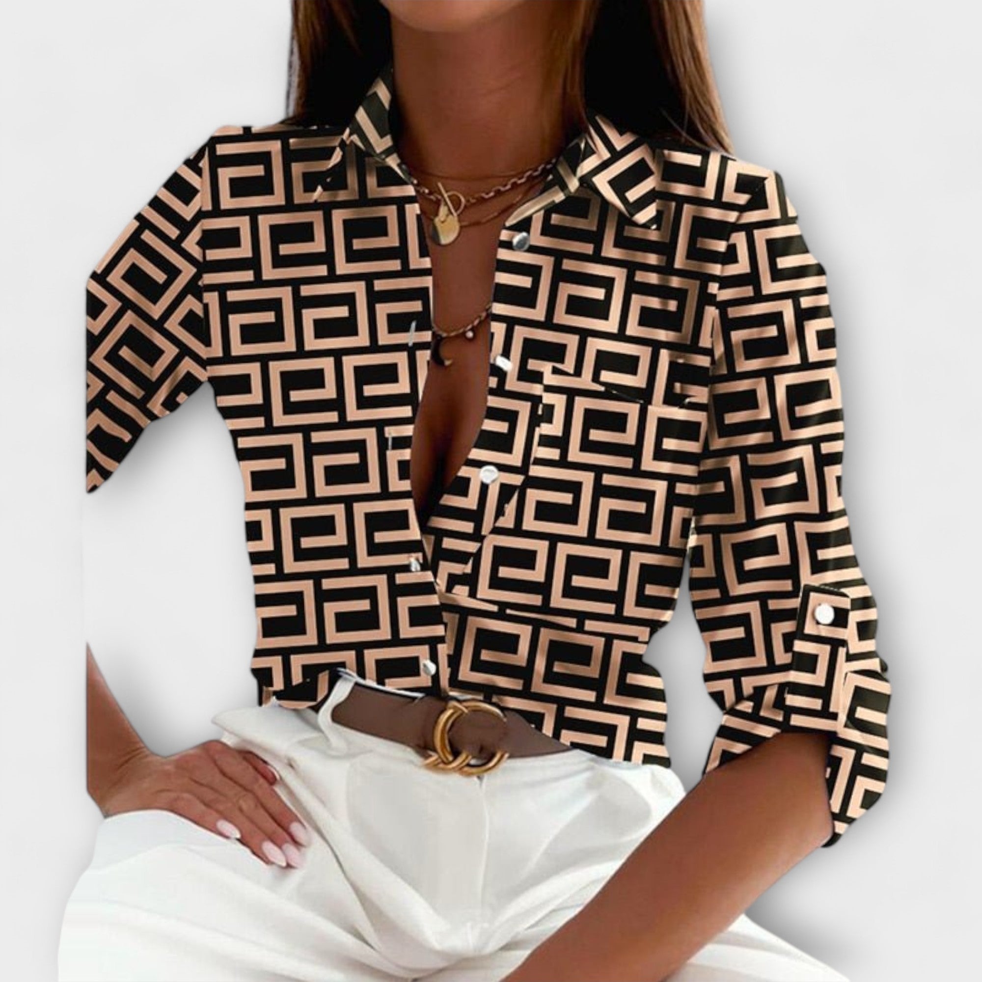 Romina – Blouse à Col Classique