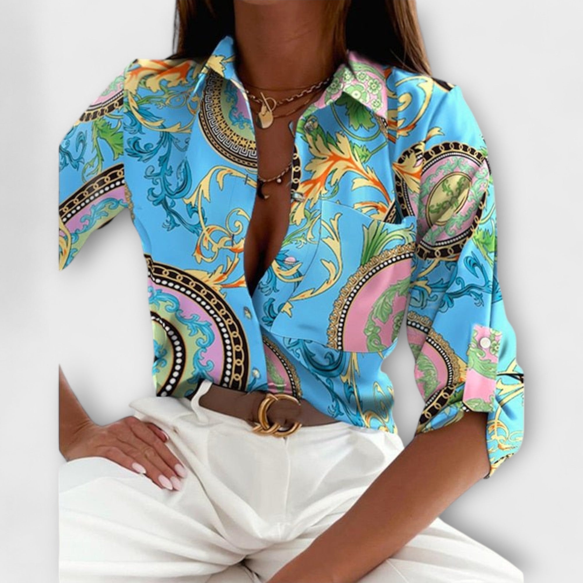 Romina – Blouse à Col Classique