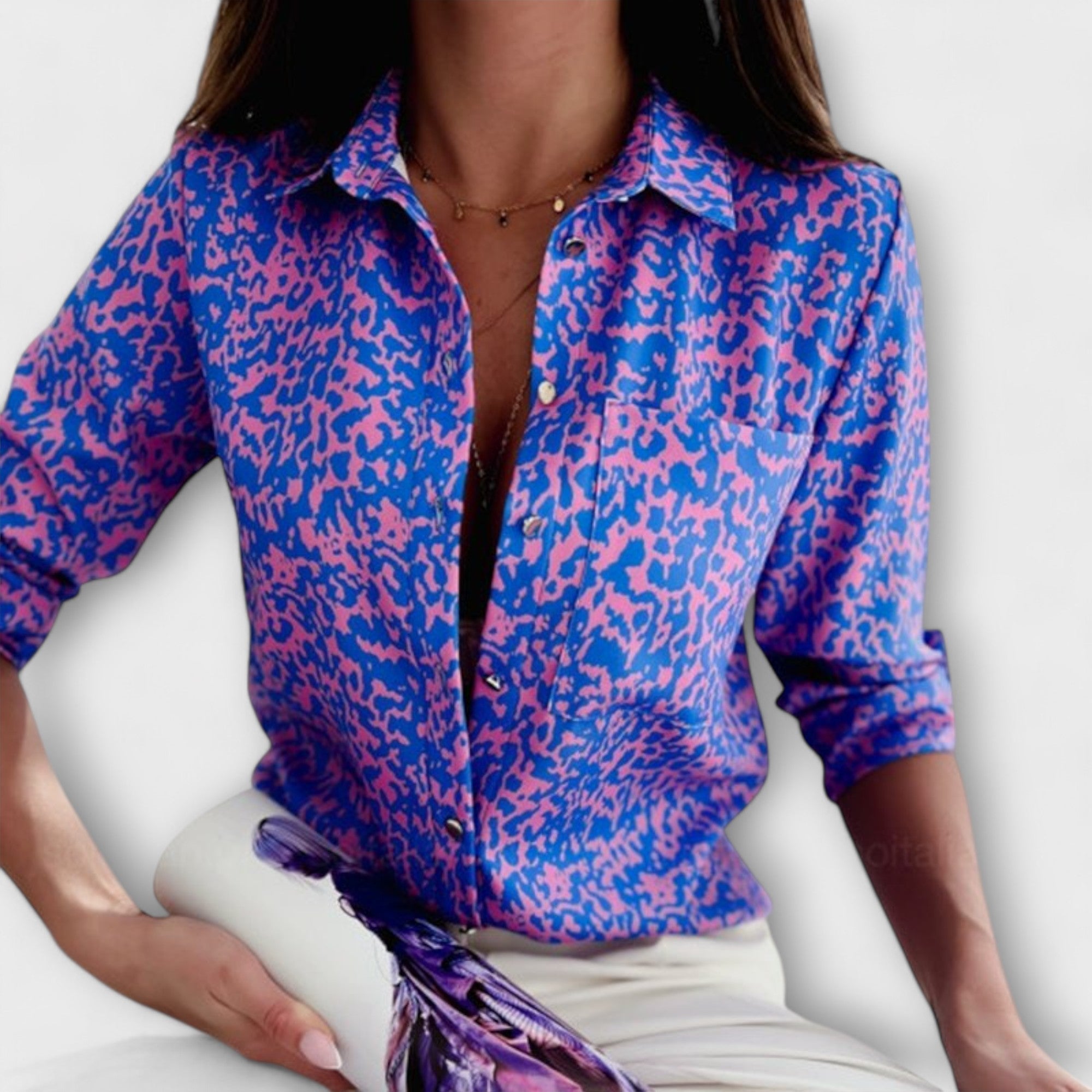 Romina – Blouse à Col Classique